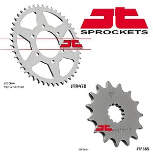 Coroa e Pinhão JT Sprockets Kawasaki ER6 (2006-16) / Z650 (2017-21) / Vulcan 650 (2015-21) / Versys 650 (2007-21)