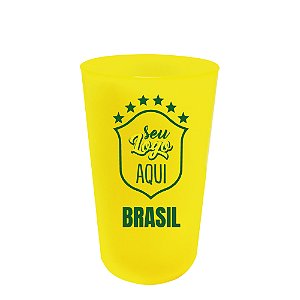 Copo Acrilico Personalizado Copa do mundo - Amarelo 500ml