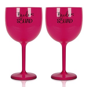 Kit 2 Taça Gin personalizada Despedida de Solteira - Bride Squad