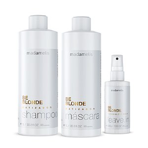 KIT BE BLONDE DUO 1L E LEAVE-IN 200G MADAMELIS