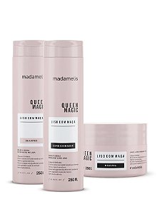 COMBO SHAMPOO 250ml + Máscara 250g e Ganhe Condicionador 250ml LISO COM MAÇÃ