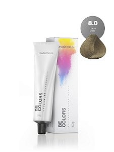 COLORAÇÃO PERMANENTE TINTURA BE COLORS LOURO CLARO 8.0 MADAMELIS 60g