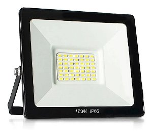 Refletor LED Slim 100W Branco Frio