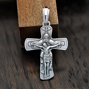 CRUCIFIXO BARROCO TRINDADE EM PRATA 950K