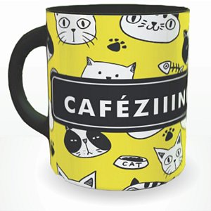 Caneca Personalizada Gatos Cafezinho