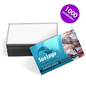 Impressão 1000 Cartões de Visita Só frente em Couché 300g