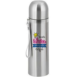 Garrafa Térmica Inox 500ml Personalizada com Copo