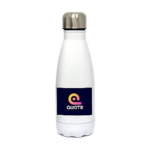 Garrafa Térmica Inox Branca 350ml Personalizada