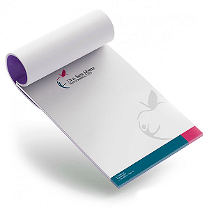 Impressão de 1 Receituário com 100 folhas Colorido A4 em Sulfite 90g