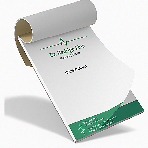 Impressão de 10 Receituários com 100 folhas Coloridos A5 em Sulfite 90g