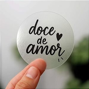 Adesivos Transparentes 4x4 cm - 620 unid. Personalizados