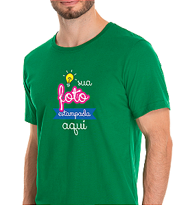 Camiseta Personalizada Verde Bandeira só Frente 20x28 cm