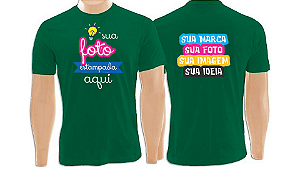 Camiseta Verde Bandeira Personalizada DTF – Frente e Costas 20x28cm