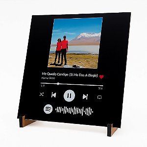 Azulejo com Música do Spotify e Foto