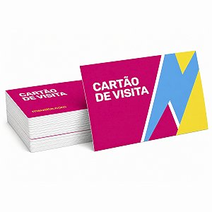 Impressão 100 Cartões de Visita Só frente em Couché 300g