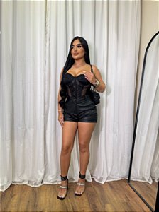 Cropped Corset Renda - Tamanho Único