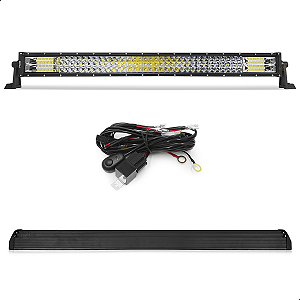 Barra de LED 32 Pol 82cm 7D 441W 39690Lm Lente Spot 30º Flood 150º + Válvula + Chicote - RETA