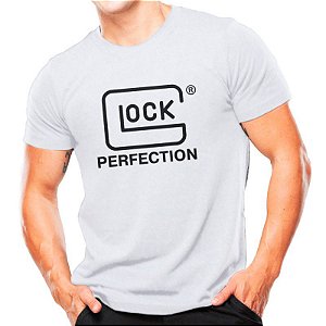 Camiseta T-shirt estampada Glock Perfection - Branca