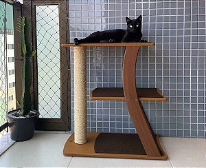 Arranhador para Gatos em mdf e Sisal - Trampolim