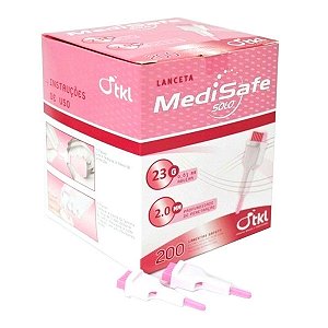 Lanceta Universal 23G/2,0mm Rosa C/200 TKL MEDSAFE