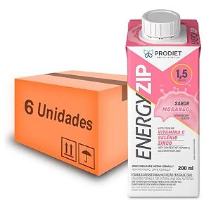 Energyzip 200ml / Morango kit com 6 uni. – Prodiet