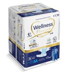 Fralda Geriátrica Wellness Preminum Tam M - 8 unid.