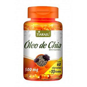Oleo de Chia 500MG 60+10CPS Softgel (70CPS) S/GLUTEN-TIARAJU