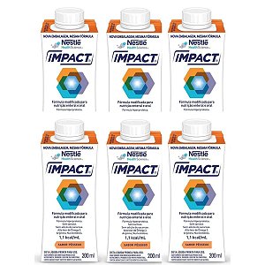 Impact 200 ml Pêssego - Kit com 6 unidades