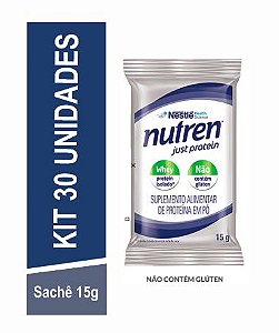 Nutren Just Protein Sachê 15g Kit com 30 unidades