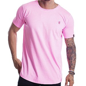 Camiseta Riviera Clothing Longline Rosa