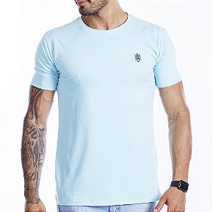 Camiseta Riviera Clothing Longline Azul Celeste