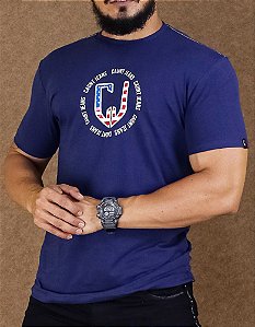 Camiseta Longline Azul Marinho Caunt Jeans