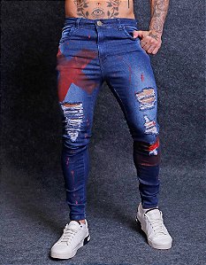 Calça Jeans Super Skinny X Blood Destroyed