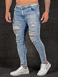 Calça Jeans Destroyed Miami Super Skinny