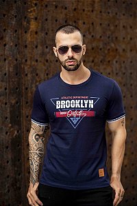 Camiseta Navy Brooklyn Longline