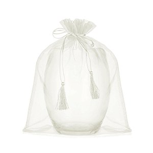 Saquinho de organza Branco com pingente 45 x 36cm B154934