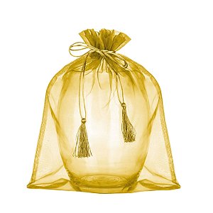 Saquinho de organza Ouro com pingente 45x36cm B155950