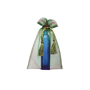 Saquinho de organza Verde com pingente 24x15cm B15C138