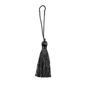 Tassel Preto 8cm c/ 10 unidades F208964