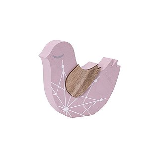 Pomba rosa em madeira F359502