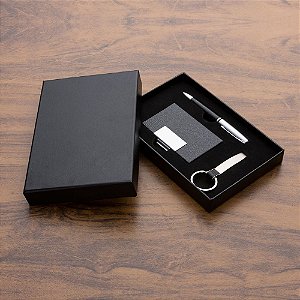 10 Kit executivo personalizado caneta chaveiro e porta cartoes 1988