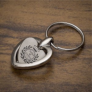50 Chaveiro metal giratório formato coração 5018