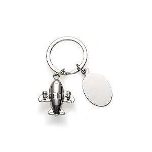 50 Chaveiro Metal Avião personalizado a laser 12085