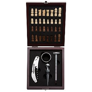 5 Kit vinho jogo de xadrez personalizados