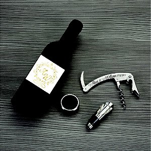 10 kits vinho 3 peças personalizados