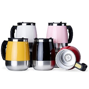 10 Canecas com Misturador 350ml 12458