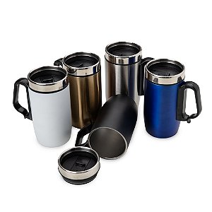 10 Canecas Inox Parede Dupla 250ml 18623