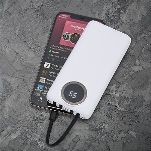 Power Bank 10.000mAh com Lanterna e Multissaídas 4052