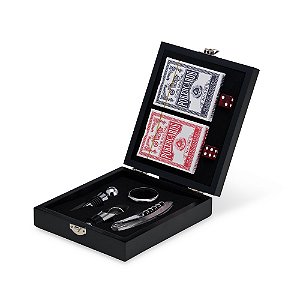 10 Kits Vinho com Jogo de Baralho personalizados 8128