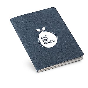 100 Cadernos B7 de capa flexível em cartão kraft 100% reciclado, com páginas lisas recicladas 93461